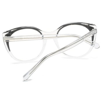 Swanwick TR90 рамки за очила котешко око за жени прозрачни лещи ацетат кръгли очила женски розов леопард висококачествени подаръци