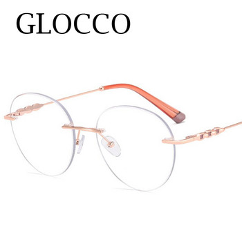 Прозрачни очила против синя светлина без рамки Дамски висококачествени овални очила с метална рамка Прозрачни модни очила