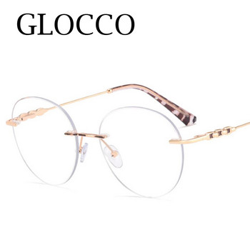 Прозрачни очила против синя светлина без рамки Дамски висококачествени овални очила с метална рамка Прозрачни модни очила