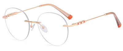 Anti Blue Light keret nélküli átlátszó szemüvegek női kiváló minőségű ovális szemüvegek fémkeretes sima szemüvegek átlátszó divatos szemüvegek