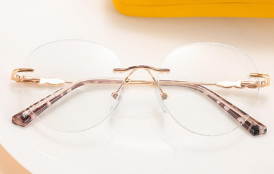 Anti Blue Light keret nélküli átlátszó szemüvegek női kiváló minőségű ovális szemüvegek fémkeretes sima szemüvegek átlátszó divatos szemüvegek