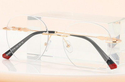 Anti Blue Light keret nélküli átlátszó szemüvegek női kiváló minőségű ovális szemüvegek fémkeretes sima szemüvegek átlátszó divatos szemüvegek