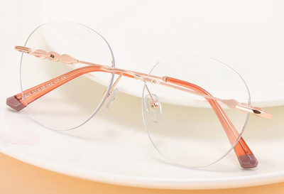 Anti Blue Light keret nélküli átlátszó szemüvegek női kiváló minőségű ovális szemüvegek fémkeretes sima szemüvegek átlátszó divatos szemüvegek