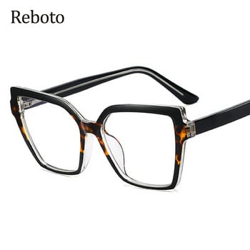 Извънгабаритни квадратни антисини рамки за очила Дамски маркови винтидж прозрачни очила Дамски прозрачни очила Oculos Feminino