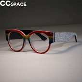 47781 Prabangus prekės ženklas Katės akių akinių rėmeliai Moteriški Bling kojos populiarūs kvadratiniai madingi kompiuterių akiniai dekoratyvinė dovana