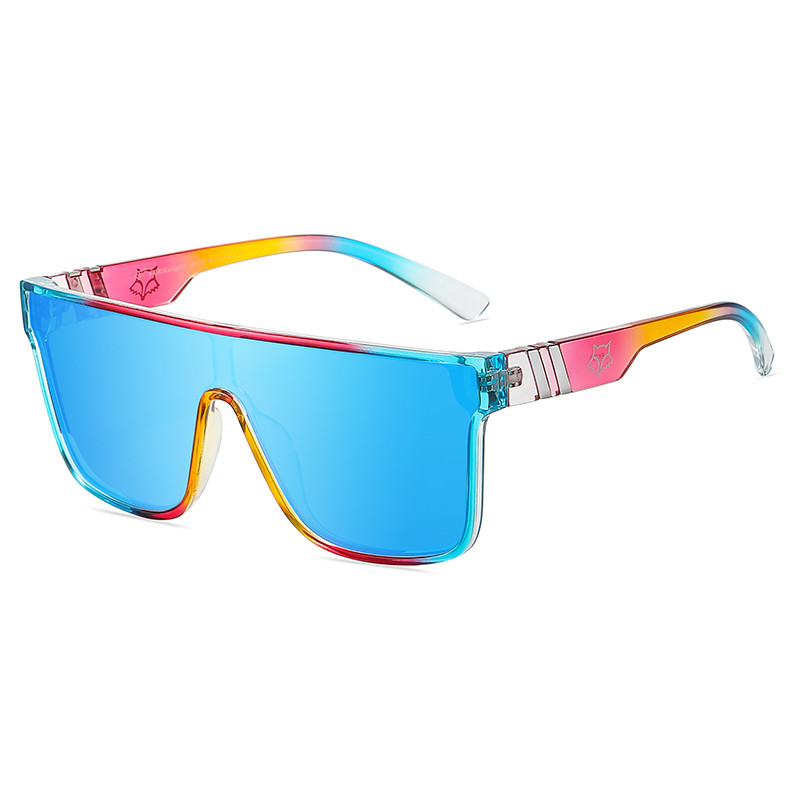Fox Knight 2022 új divatos polarizált napszemüvegek kültéri, nagy keretben, túlméretezett sportszemüvegek női strand napszemüvegek színes