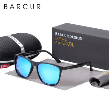 BARCUR Γνήσια ανδρικά γυαλιά ηλίου Polarized Square TR90 Σκελετός με αλουμίνιο Magnesium Temples Ανδρικά γυαλιά ηλίου Fishing Driving Eyew