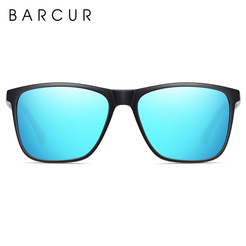 BARCUR Originalne sunčane naočale muške polarizirane četvrtaste TR90 okvire s aluminijskim magnezijskim ručicama muške sunčane naočale za ribolov i vožnju okom