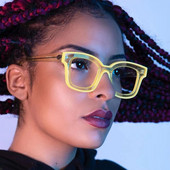 Nove modne muške dizajnerske naočale za žene s retro kvadratnim punk okvirom, prozirne računalne zelene naočale