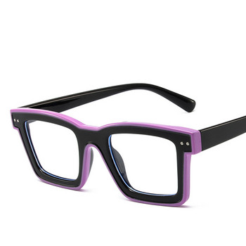 Нови модни мъжки маркови дизайнерски очила за дами Ретро квадратни пънк рамки Прозрачни компютърни зелени очила