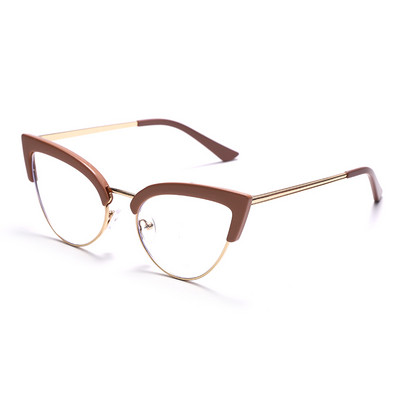 Ochelari de calculator ochi de pisică pentru femei Ochelari cu design anti albastru pentru sprâncene Ochelari cu blocare a luminii albastre Ochelari optici bicolori