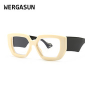 WERGASUN ženski četvrtasti mačkasti okviri za naočale za žene Dizajnerske marke Optičke naočale Modne naočale Računalne naočale