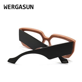 WERGASUN Дамски квадратни рамки за очила с котешки очи за жени Маркови дизайнерски оптични очила Модни очила Компютърни очила