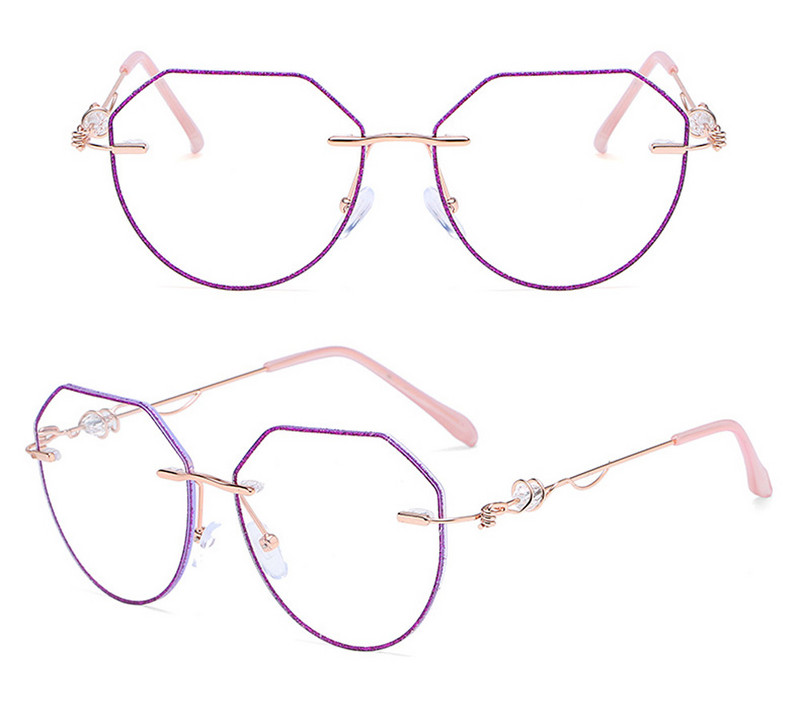 Дамски нови модни кристални анти Blu Ray ултралеки извънгабаритни очила с рамки за очила