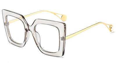 Dekoratyviniai akiniai vintažiniai moteriški kvadratiniai metaliniai skaidrūs akinių rėmeliai, moteriški nauji mados akiniai, skaidrūs moteriški akiniai