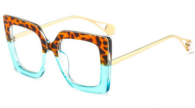 Dekoratyviniai akiniai vintažiniai moteriški kvadratiniai metaliniai skaidrūs akinių rėmeliai, moteriški nauji mados akiniai, skaidrūs moteriški akiniai