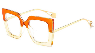 Dekoratyviniai akiniai vintažiniai moteriški kvadratiniai metaliniai skaidrūs akinių rėmeliai, moteriški nauji mados akiniai, skaidrūs moteriški akiniai