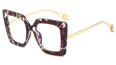 Dekoratyviniai akiniai vintažiniai moteriški kvadratiniai metaliniai skaidrūs akinių rėmeliai, moteriški nauji mados akiniai, skaidrūs moteriški akiniai