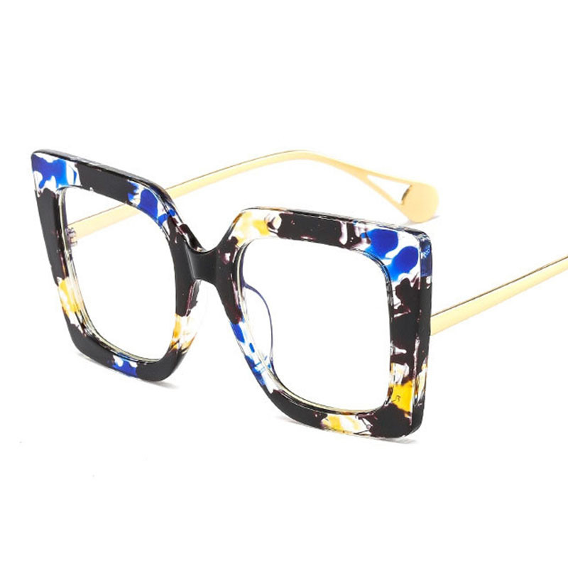 Dekoratyviniai akiniai vintažiniai moteriški kvadratiniai metaliniai skaidrūs akinių rėmeliai, moteriški nauji mados akiniai, skaidrūs moteriški akiniai