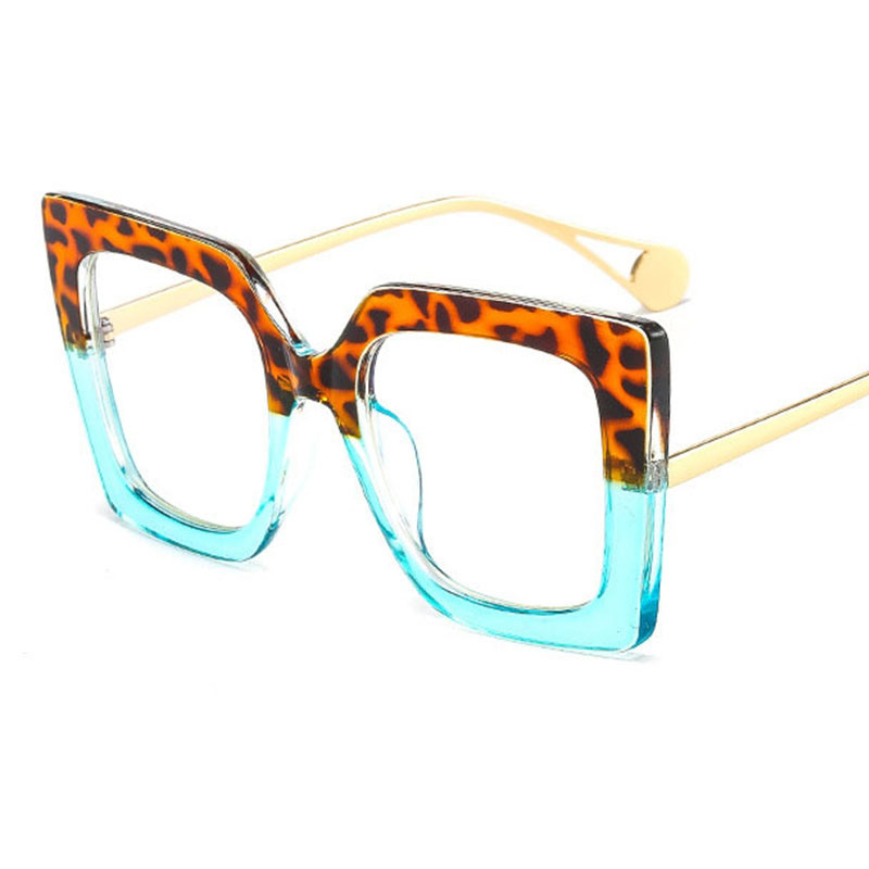 Dekoratyviniai akiniai vintažiniai moteriški kvadratiniai metaliniai skaidrūs akinių rėmeliai, moteriški nauji mados akiniai, skaidrūs moteriški akiniai