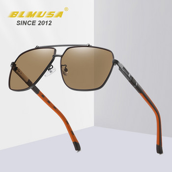 BLMUSA 2022 Νέα πολυτελή πολωμένα γυαλιά ηλίου Ανδρικά τετράγωνα γυαλιά ηλίου μάρκας σχεδιαστής επαγγελματικά γυαλιά ηλίου Spring Pilot γυαλιά ηλίου