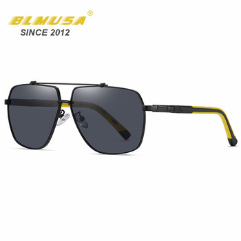BLMUSA 2022 Νέα πολυτελή πολωμένα γυαλιά ηλίου Ανδρικά τετράγωνα γυαλιά ηλίου μάρκας σχεδιαστής επαγγελματικά γυαλιά ηλίου Spring Pilot γυαλιά ηλίου