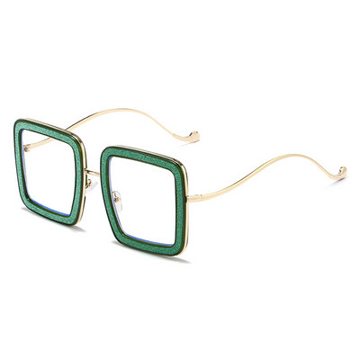 Preveliki okviri za naočale Ženski luksuzni dizajn Modne naočale s kristalima Prozirne leće Naočale s dijamantnim okvirom Ženske