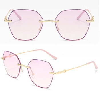 Frameless Frame Anti Blu Ray Women New Fashion Beach Outdoor Ultralight Polygon Frame очила