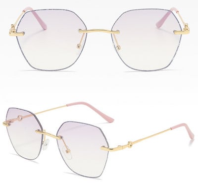 Anti Blu Ray ženski okvir bez okvira Nova moda Ultralake naočale za plažu na otvorenom bez okvira Poligon okvir