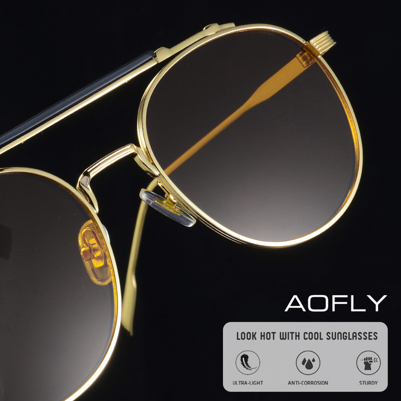 AOFLY okrugle vintage sunčane naočale muške metalne Steampunk sunčane naočale protiv odsjaja za žene 2023 zonnebril dames nijanse ženske UV400