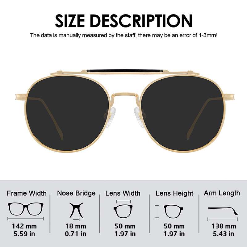 AOFLY okrugle vintage sunčane naočale muške metalne Steampunk sunčane naočale protiv odsjaja za žene 2023 zonnebril dames nijanse ženske UV400