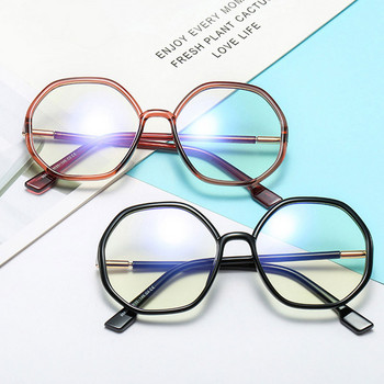 модни многоъгълни неправилни дамски очила против синя светлина с голяма рамка, висококачествени мъжки компютърни очила с рецепта