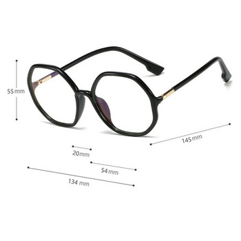 модни многоъгълни неправилни дамски очила против синя светлина с голяма рамка, висококачествени мъжки компютърни очила с рецепта