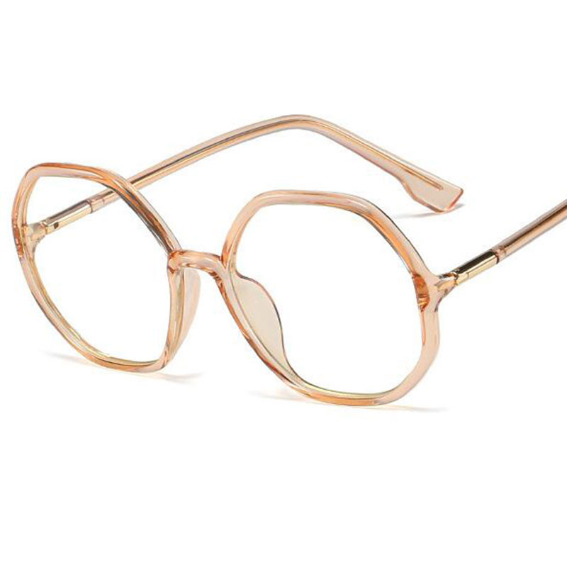 madingi daugiakampiai netaisyklingi moteriški akiniai prieš mėlyną šviesą, dideli rėmeliai, aukštos kokybės vyriški kompiuteriniai receptiniai akiniai