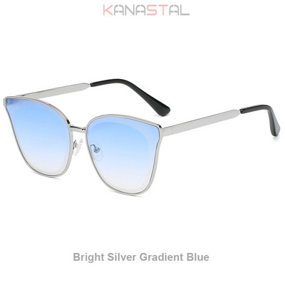 Ženske UV400 polarizirane sunčane naočale s gradijentom, modne sunčane naočale protiv odsjaja, metalni mačkasti okvir za naočale, naočale za kampiranje, zabave, putovanja