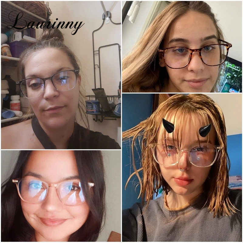 Klasikiniai anti-mėlyni optiniai akiniai moterims, reguliuojami smilkinių rėmeliai, paprasti akiniai, skaidraus lęšio, kompiuterio akiniai, moteriški