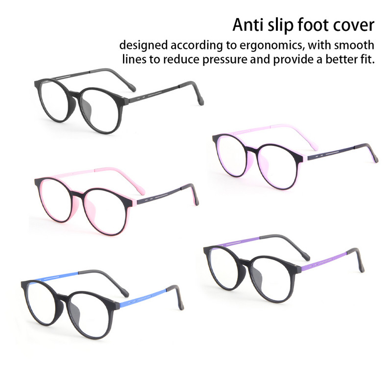 Ramă ochelari de lectură Ochelari Rame ochelari Rame rotunde antiderapante Ochelari anti-ușoare pentru miopie Suport integrat pentru nas