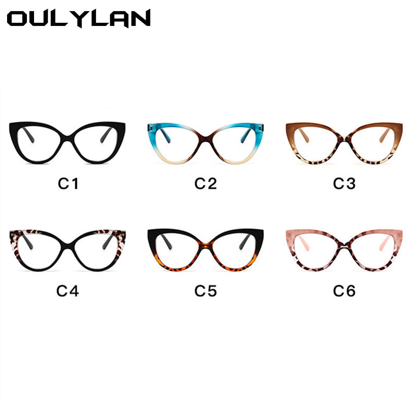 Oulylan Anti Blue Fényblokkoló Női Szemüvegkeret Divat TR90 Átlátszó Szemüveg Női Számítógépes Szemüvegek