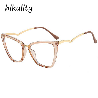 Jedinstvene anti-plave svjetleće mačkaste naočale za žene Nova moda Aluminijski okvir za računalne naočale sa savijenim nogama Ženske elegantne nijanse