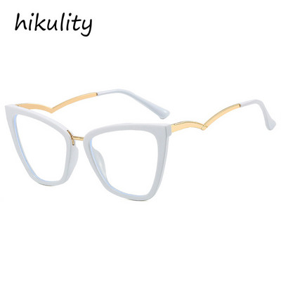 Jedinstvene anti-plave svjetleće mačkaste naočale za žene Nova moda Aluminijski okvir za računalne naočale sa savijenim nogama Ženske elegantne nijanse