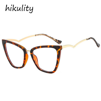 Jedinstvene anti-plave svjetleće mačkaste naočale za žene Nova moda Aluminijski okvir za računalne naočale sa savijenim nogama Ženske elegantne nijanse