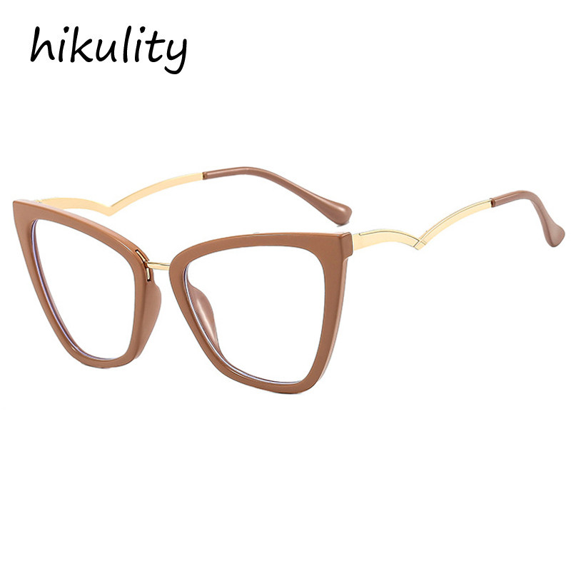 Jedinstvene anti-plave svjetleće mačkaste naočale za žene Nova moda Aluminijski okvir za računalne naočale sa savijenim nogama Ženske elegantne nijanse