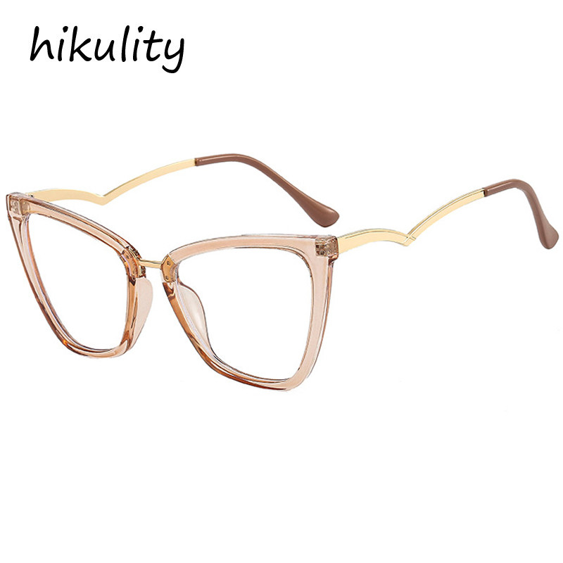 Jedinstvene anti-plave svjetleće mačkaste naočale za žene Nova moda Aluminijski okvir za računalne naočale sa savijenim nogama Ženske elegantne nijanse
