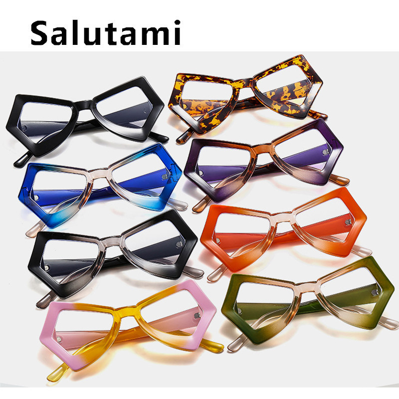 Jedinstvene nepravilne leptir mačkaste anti-plave svjetlosne naočale za žene Vintage modni patchwork okvir za računalne naočale Lady