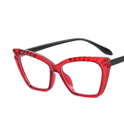 Нова мода TR90 Анти-сини очила Pop Ins Дамски очила Cateye Многоцветни улични очила