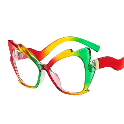 Ramă de ochelari de culoare pentru femei, ramă de ochelari de computer transparentă, cu gradient de mod unic, pentru femei, ochelari optici anti lumină albastră