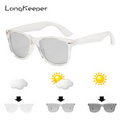 LongKeeper Nove polarizirane fotokromatske sunčane naočale Muške sunčane naočale s diskoloracijom UV400 Ženske naočale s crnim prozirnim okvirom 1029