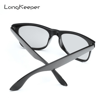 LongKeeper Нови поляризирани фотохромни слънчеви очила Мъжки слънчеви очила с обезцветяване UV400 Дамски очила с черна прозрачна рамка 1029