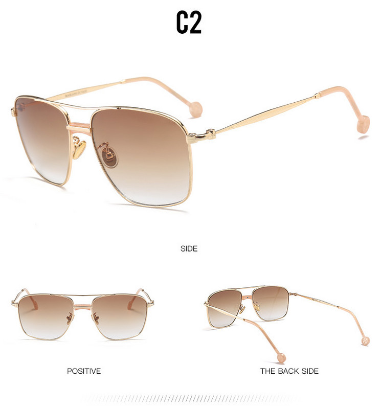 JackJad New Fashion Square Aviation Style Akiniai nuo saulės Vyrai Moterys Cool Tont Ocean Objektyvai Prekės ženklo Dizainas Akiniai nuo saulės Oculos De Sol 17038