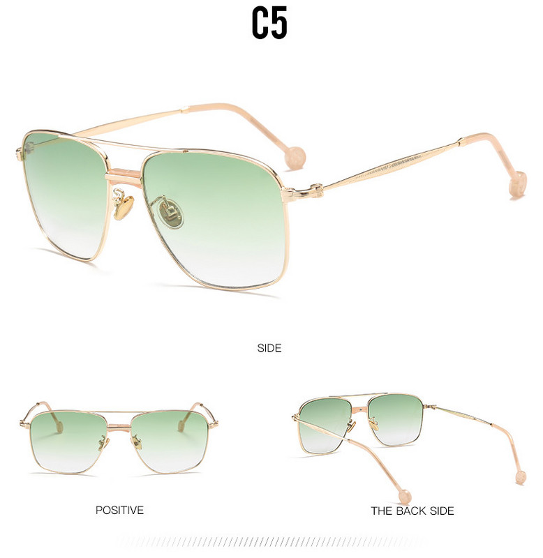 JackJad New Fashion Square Aviation Style Akiniai nuo saulės Vyrai Moterys Cool Tont Ocean Objektyvai Prekės ženklo Dizainas Akiniai nuo saulės Oculos De Sol 17038